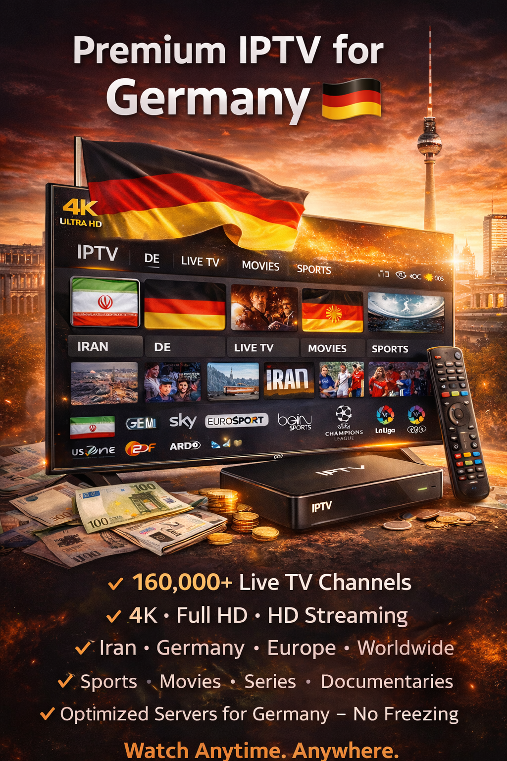 نصب IPTV آلمان | بهترین سرویس IPTV